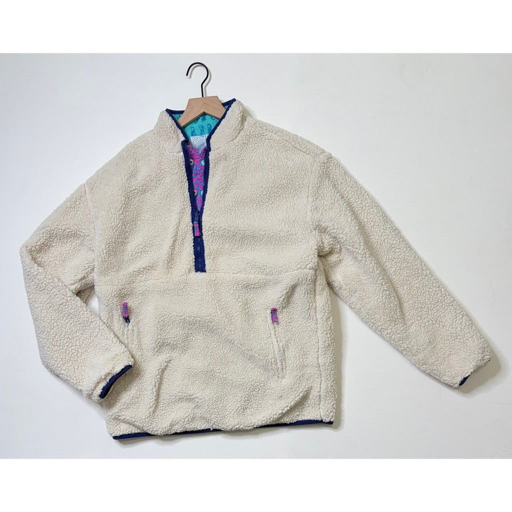CHUBBIES Reversible The Party In the Front Pullover Multicolor Sherpa Jacket M