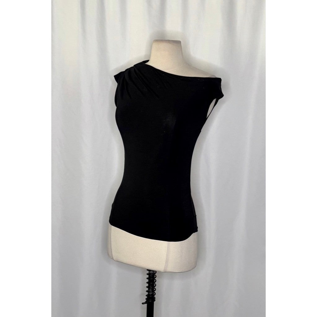 NWT!! J. CREW Stretch Cotton Blend Off the Shoulder Top Solid Black XXS XX-Small