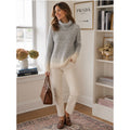 Women's THEORY Madalinda Ombré Charmant Turtleneck Sweater Wool Cashmere Small