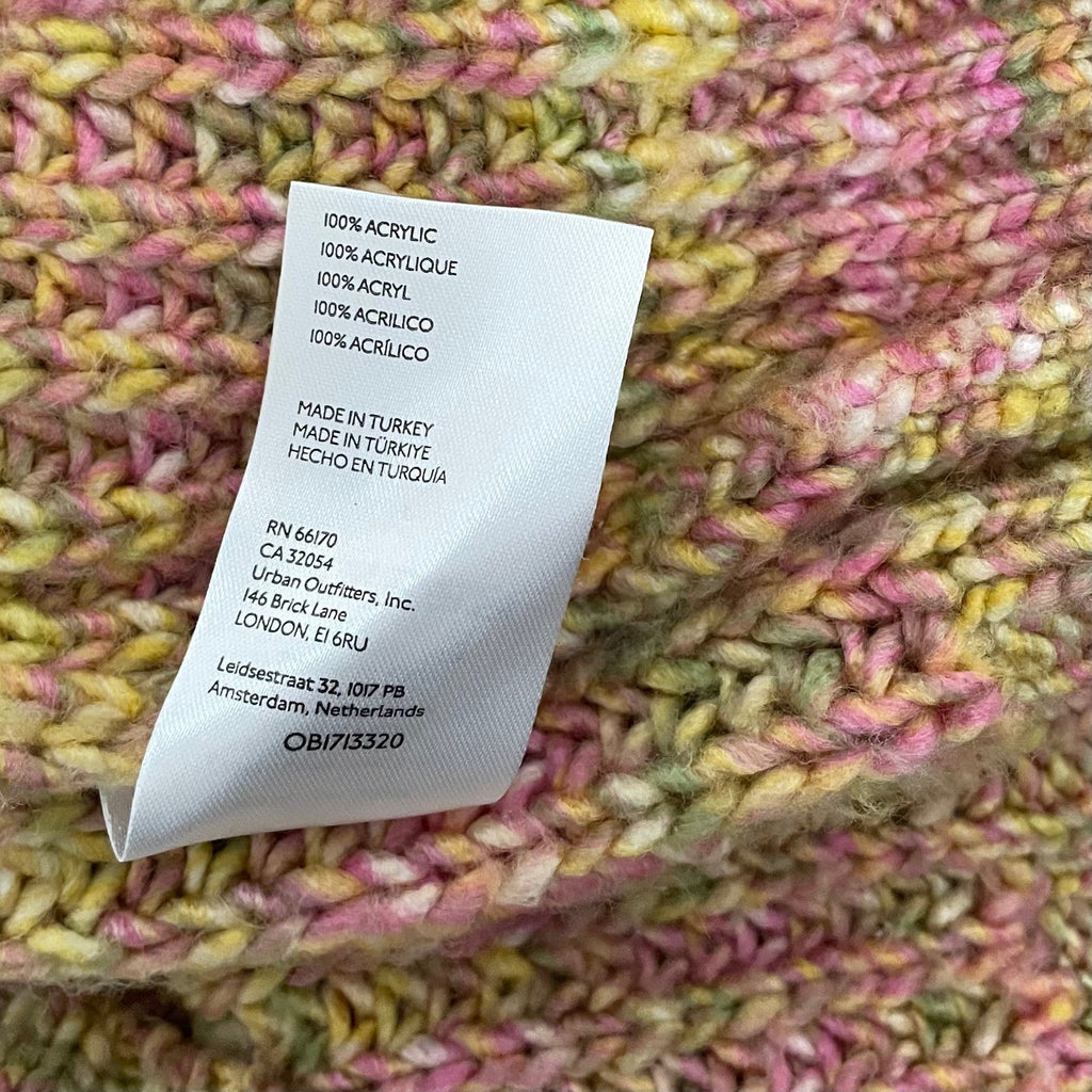 ANTHROPOLOGIE Ribbed Obi Melange Crewneck Sweater Pullover Knit Marled Small
