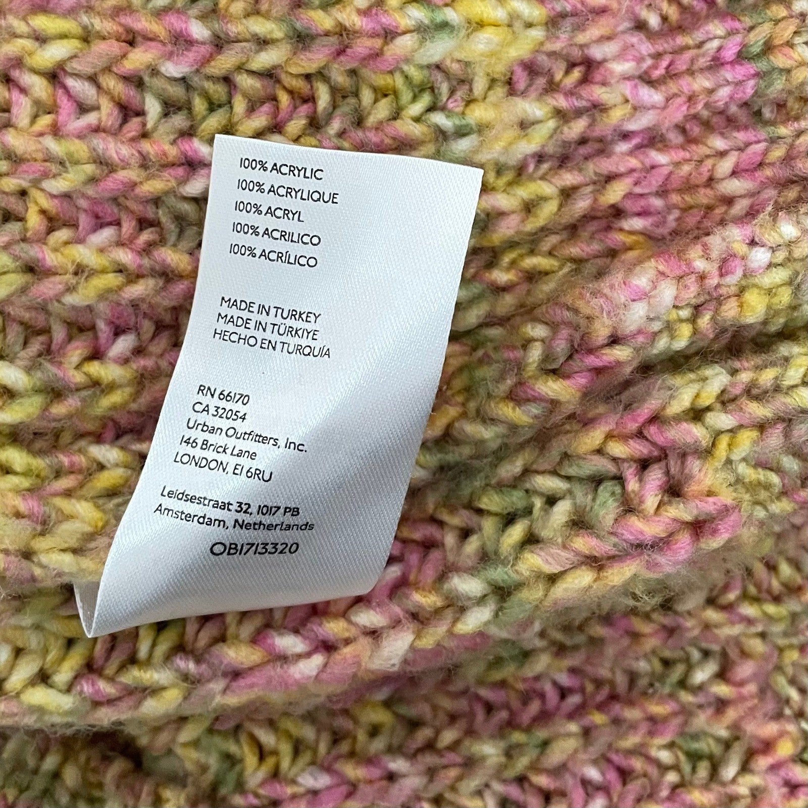 ANTHROPOLOGIE Ribbed Obi Melange Crewneck Sweater Pullover Knit Marled Small