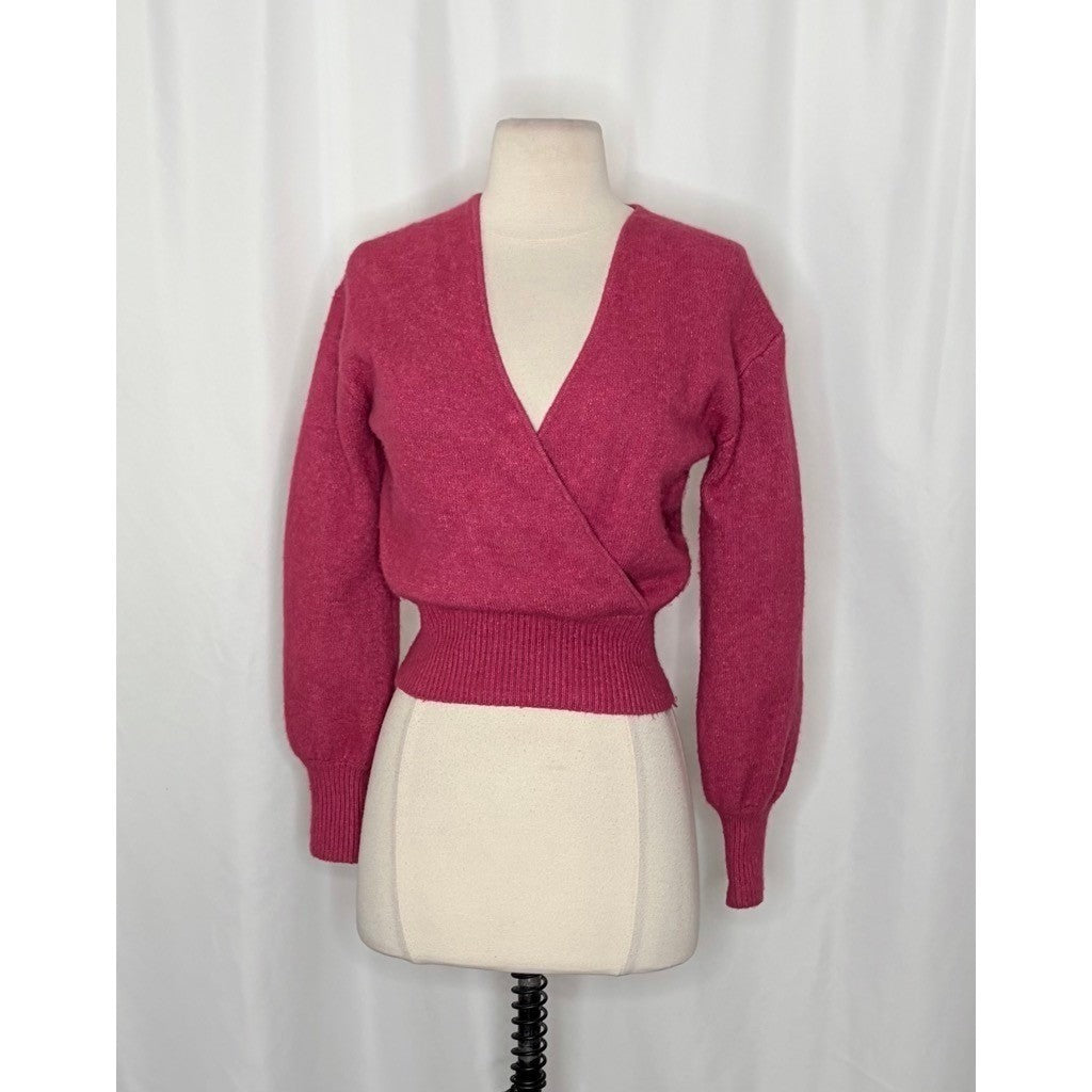 Aritzia WILFRED SoftSpoke Dear Sweater Relaxed V-Neck Wrap Wweater XXS XX-Small