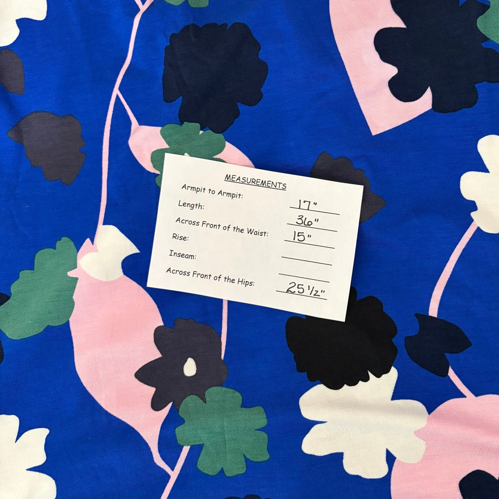 BODEN Edie Jersey Knit Wrap Dress Blue Summit Floral Press Print Preppy Size 8