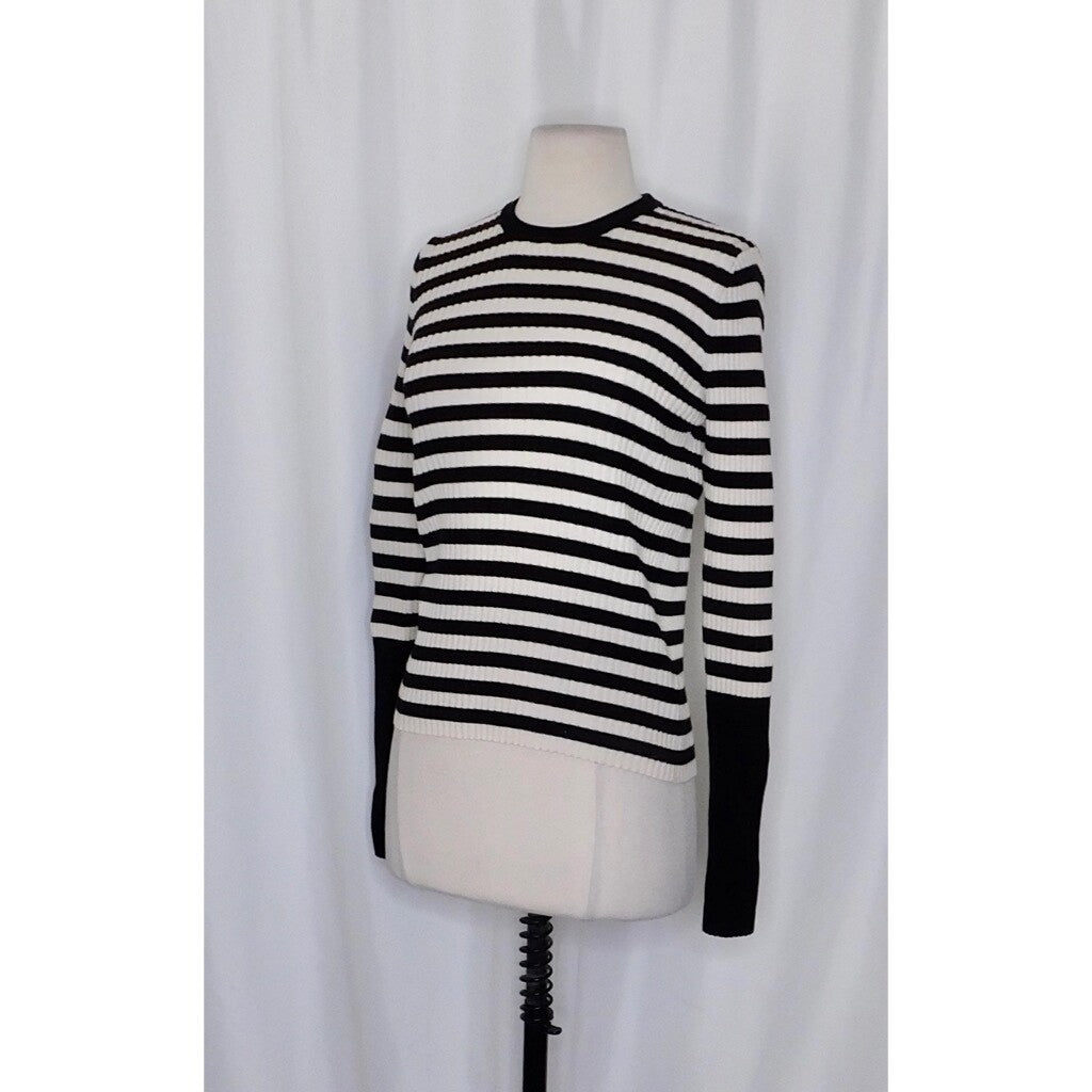 ATM Anthony Thomas Melillo Striped Ribbed Knit Merino Wool Sweater Large