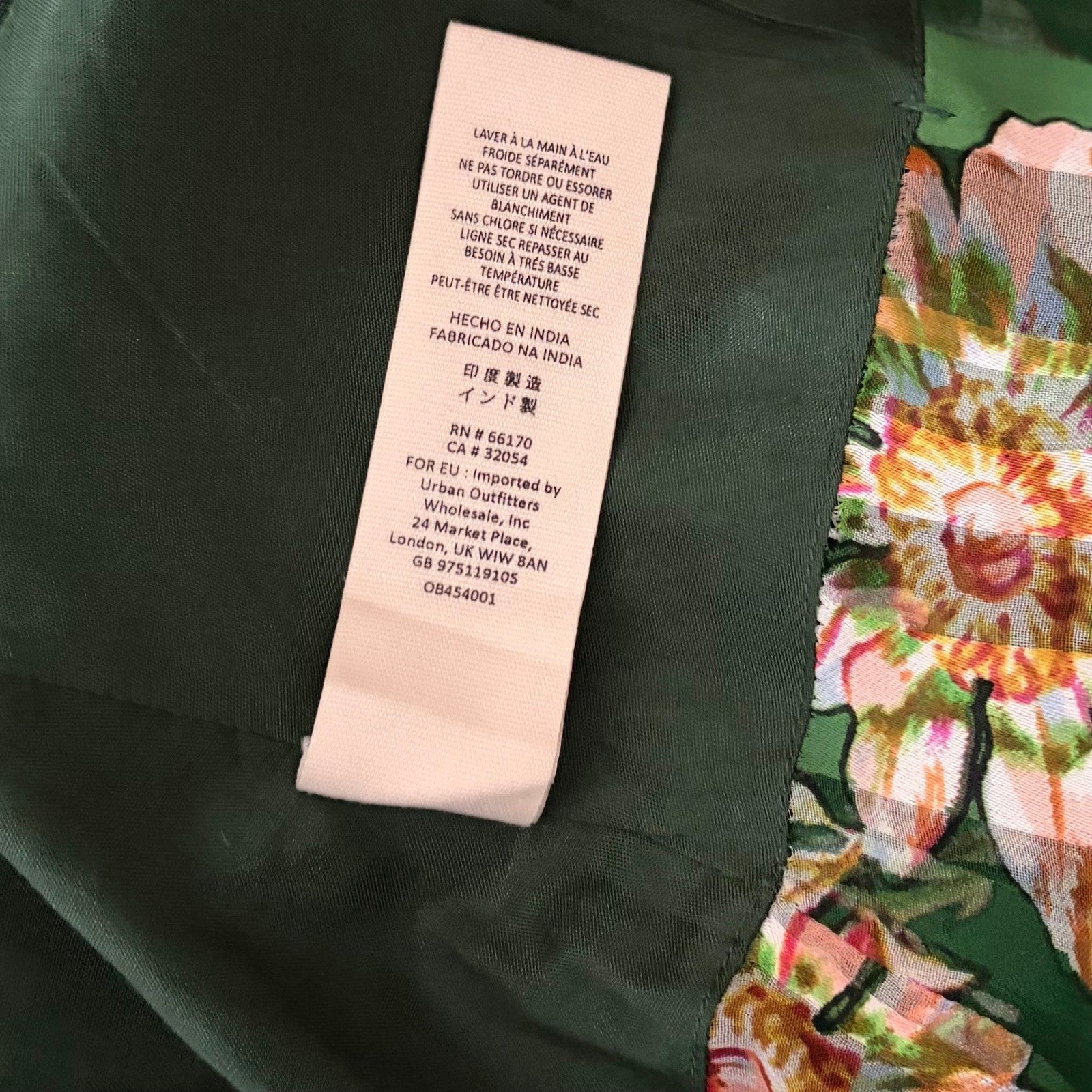 New Romantics FREE PEOPLE Midnight Blooms Dress Green Floral Embroidered Small