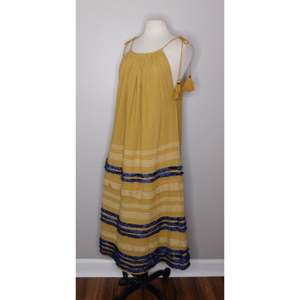 NWT!! Anthropologie COREY LYNN CALTER Serena Trapeze Dress Tiered Maxi Large