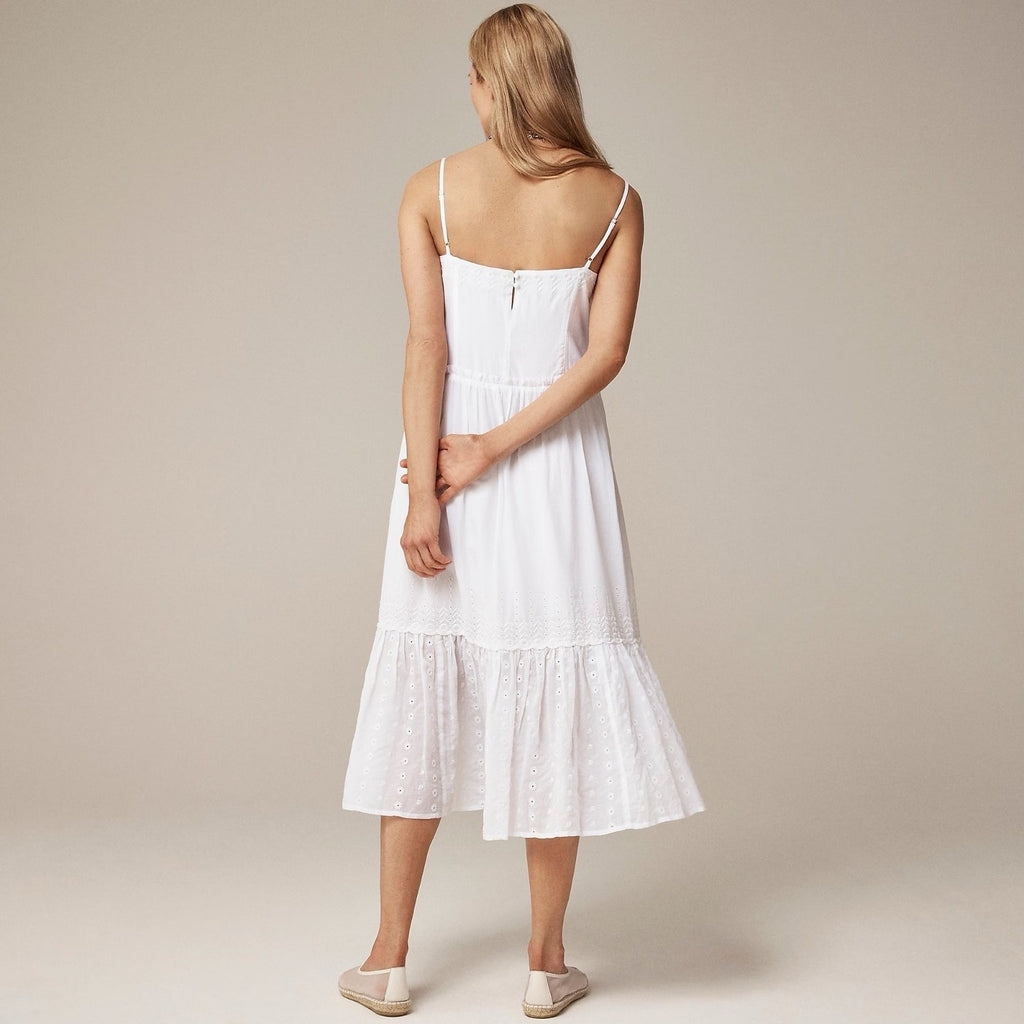 NWT!! J. CREW Sorrento Dress Cotton Voile Solid White Bridal Medium Petite MP