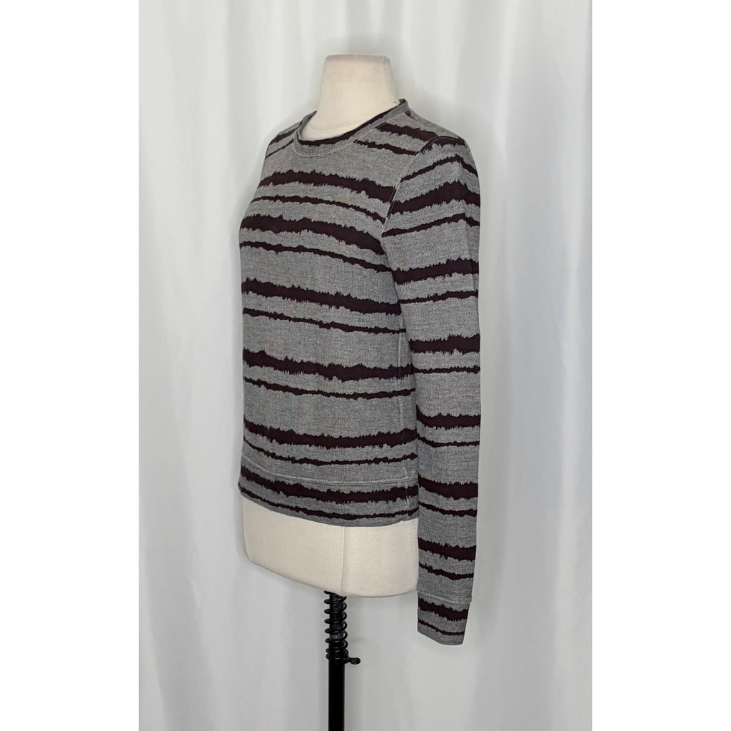 A.L.C. Conlo Bleed Stripe Sweater Sweatshirt Pullover Knit Crew Neck Small