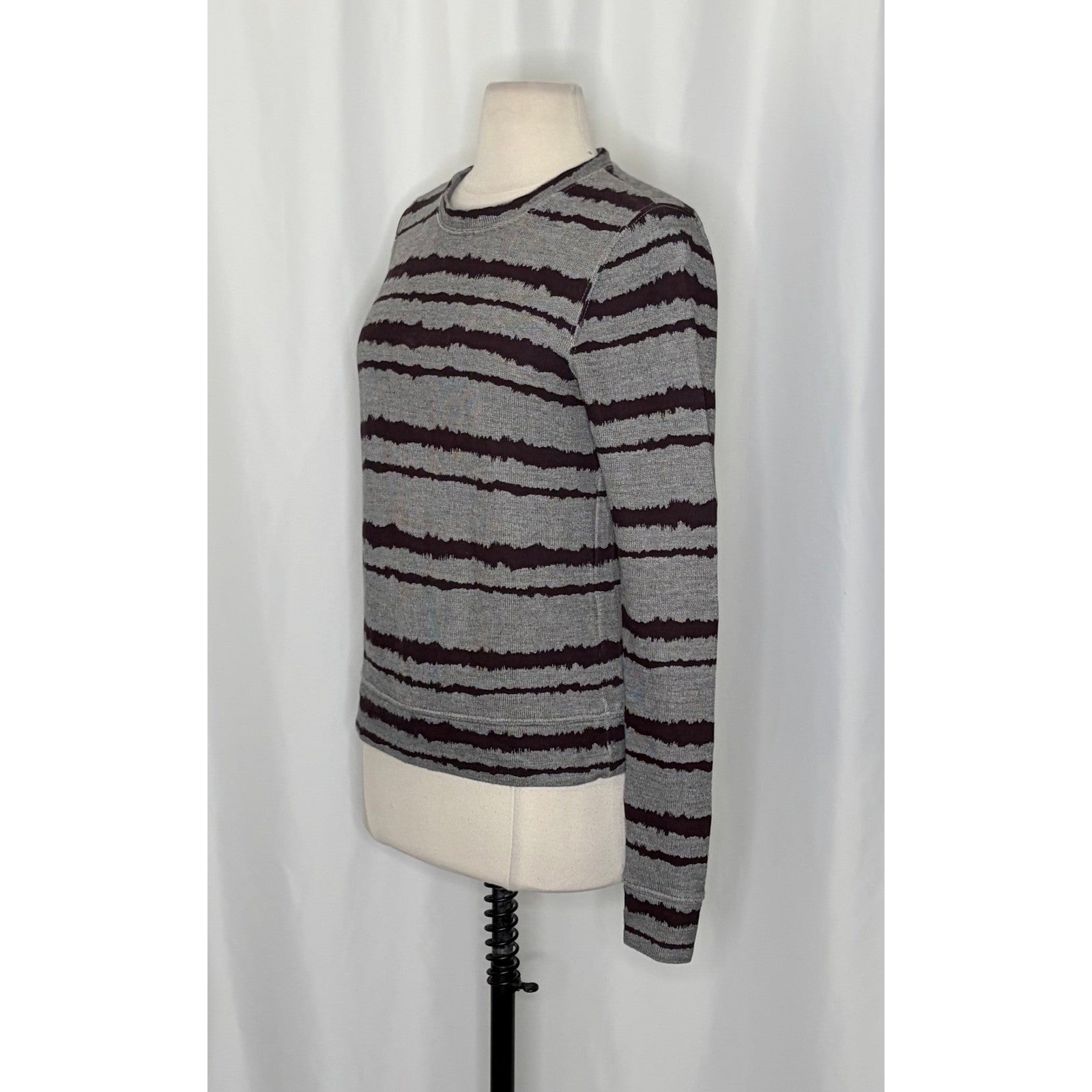 A.L.C. Conlo Bleed Stripe Sweater Sweatshirt Pullover Knit Crew Neck Small