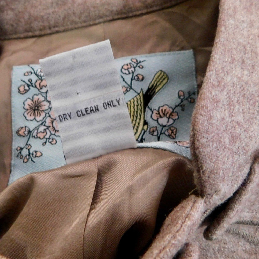 Anthropologie TABITHA Pleated As You Please Wool Blazer Jacket Pleats Size 8