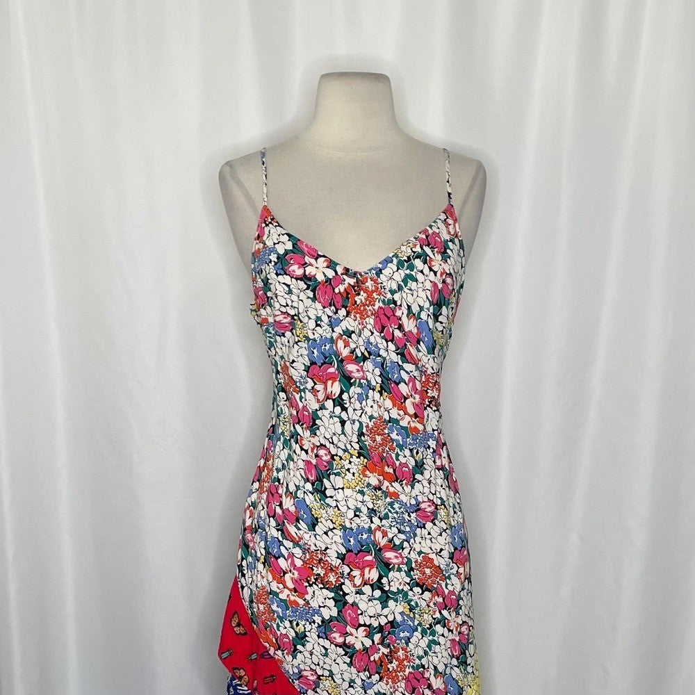 ANTHROPOLOGIE Colloquial Bias Conversations 52 of 52 Midi Slip Patchwork Medium