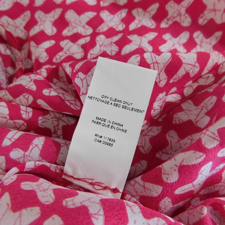 NWT!! THAKOON Addition Silk Printed Tank Top Geranium Pink White Size 2