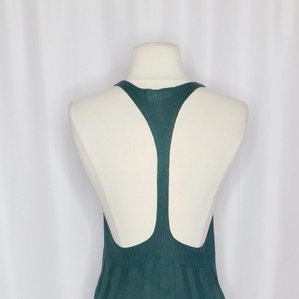 FREE PEOPLE Intimately Switch It Up Tank Cami Green Balsam Ribbed Knit Large