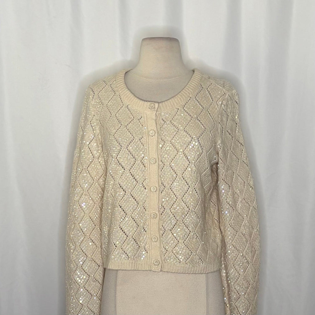 NWT!! Free People WE THE FREE Mermaid Cardi Cardigan Sweater Sequins Small
