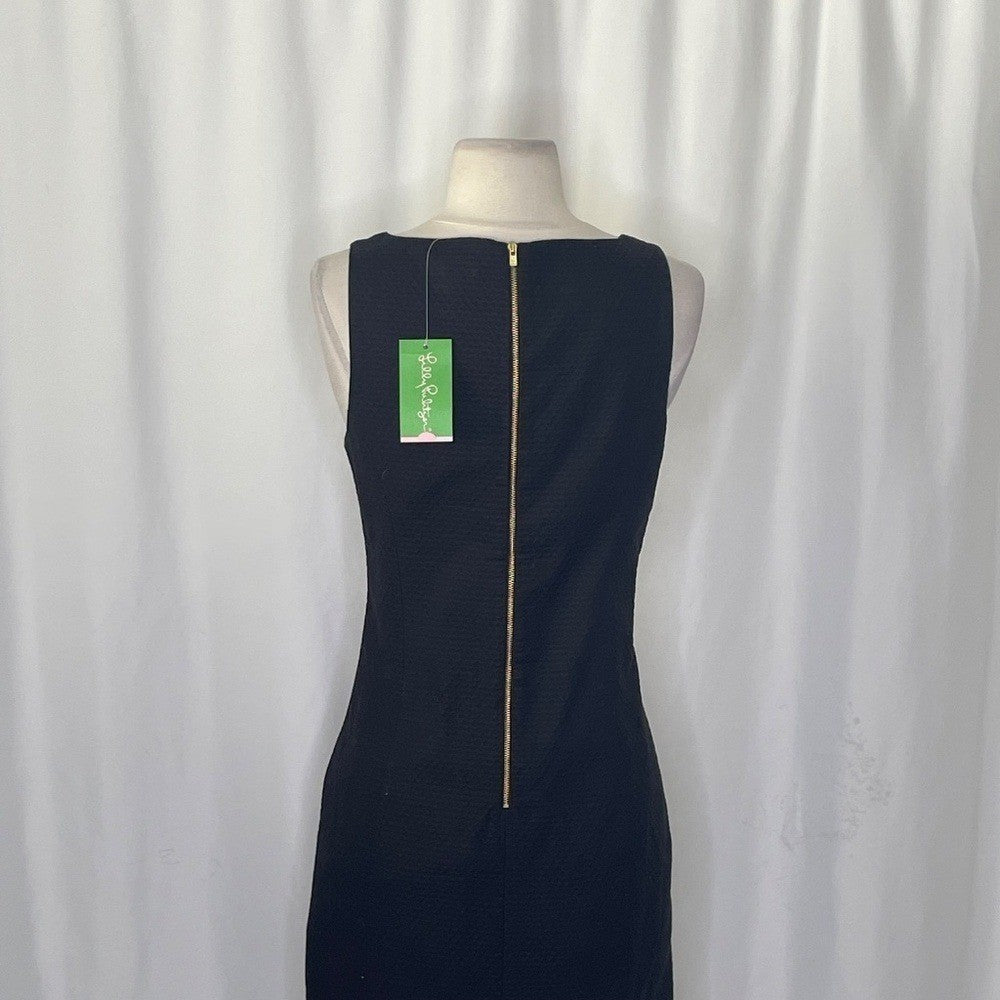NWT!! LILLY PULITZER Gabby Shift Dress Black Embellished Embroidered Beaded 4