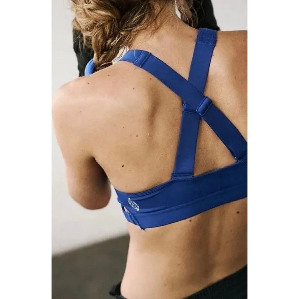 FREE PEOPLE Movement Make A Move Blue Sports Bra Athletic Activewear Medium