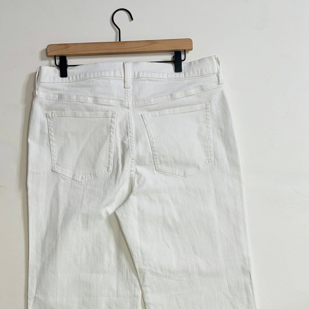 NWT!! J. CREW '96 Slim Wide Jeans Retro Raw Hems Solid White Preppy Frayed 31