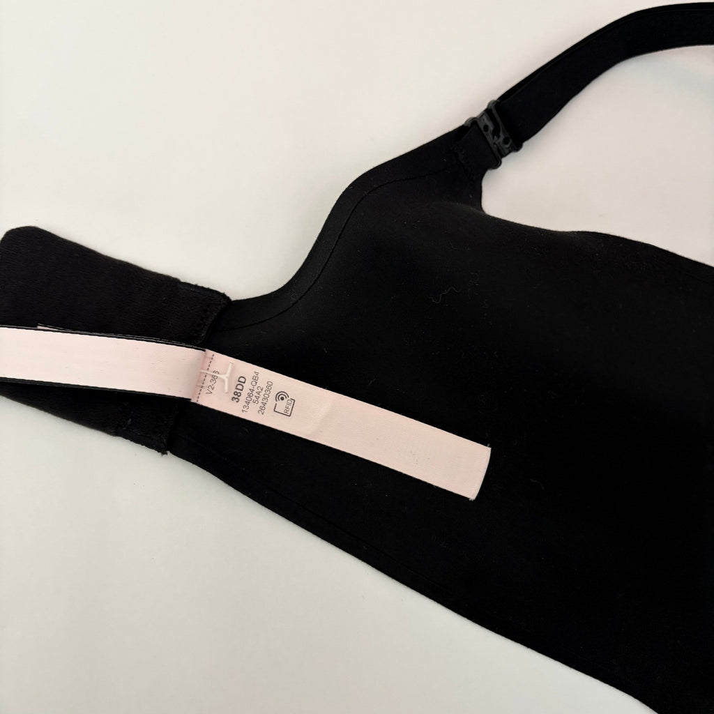 VICTORIA'S SECRET Black Push-Up Convertible Bra Padded Solid 38DD