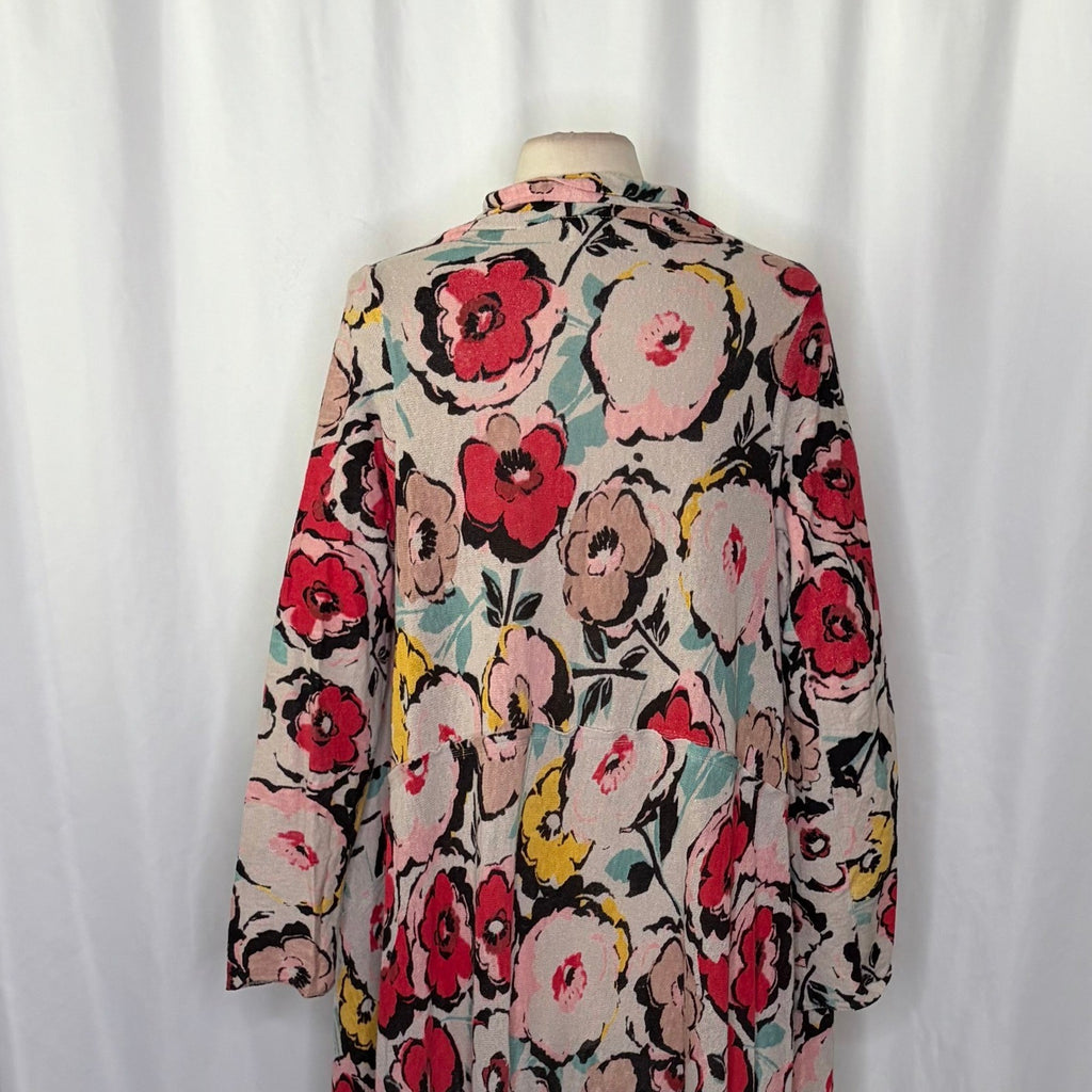 Anthropologie SPARROW Flora Exemplar Long Duster Cardigan Sweater Linen Medium