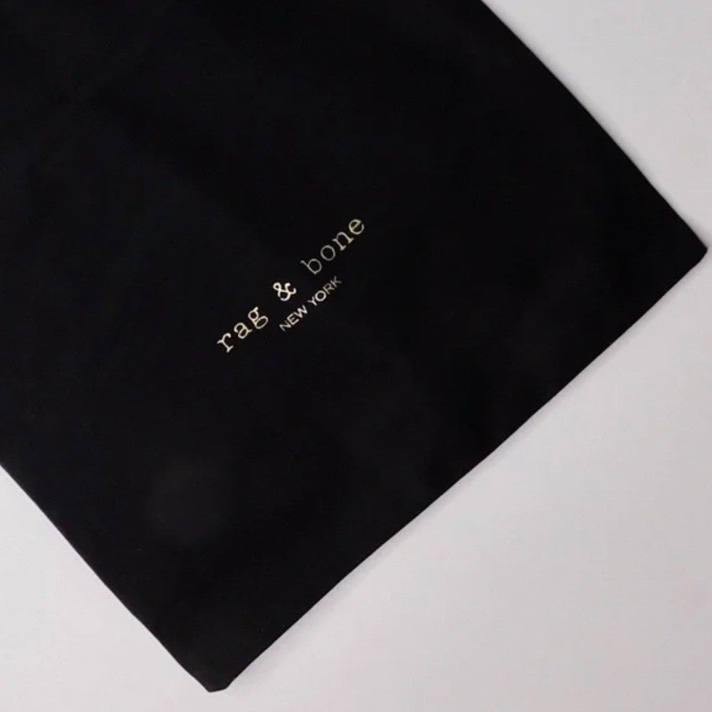 NEW!! RAG & BONE Black Drawstring Shoe Bag Dust Cover Travel Shoes 15" x 9.75"