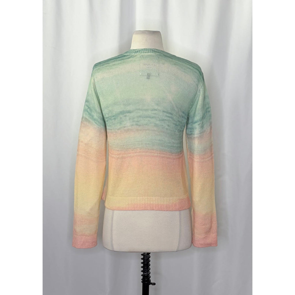 LE SUPERBE Sparkling Surf Jumper Sweater Cashmere Wool Sunset Ombré X-Small