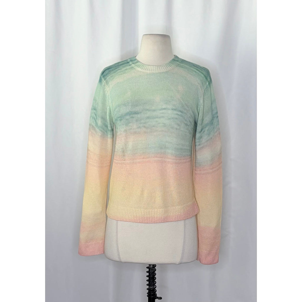 LE SUPERBE Sparkling Surf Jumper Sweater Cashmere Wool Sunset Ombré X-Small