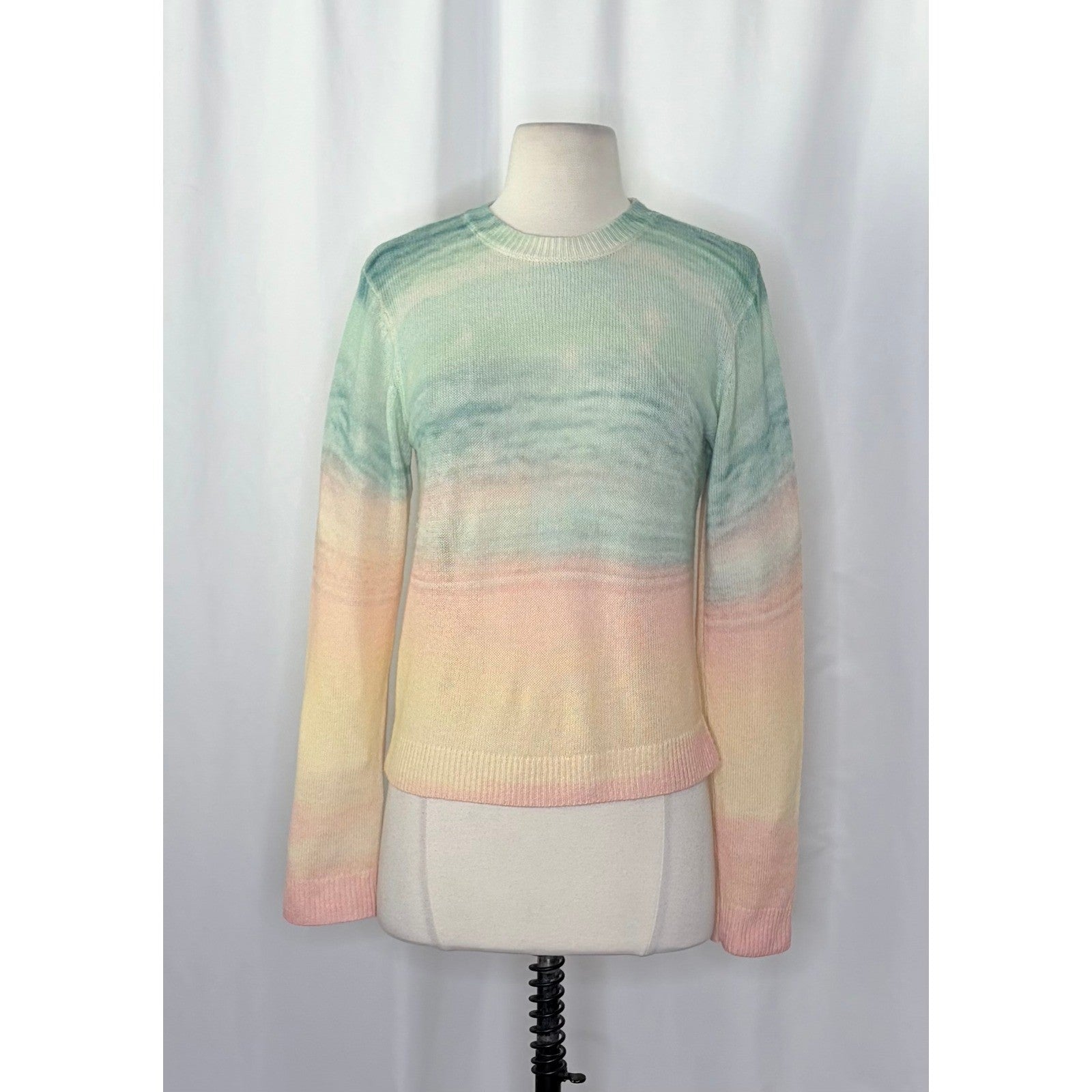 LE SUPERBE Sparkling Surf Jumper Sweater Cashmere Wool Sunset Ombré X-Small