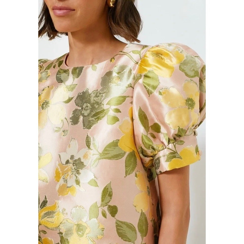 NWT! Tuckernuck POMANDER PLACE Floral Lotus Jacquard Thea Blouse X-Large
