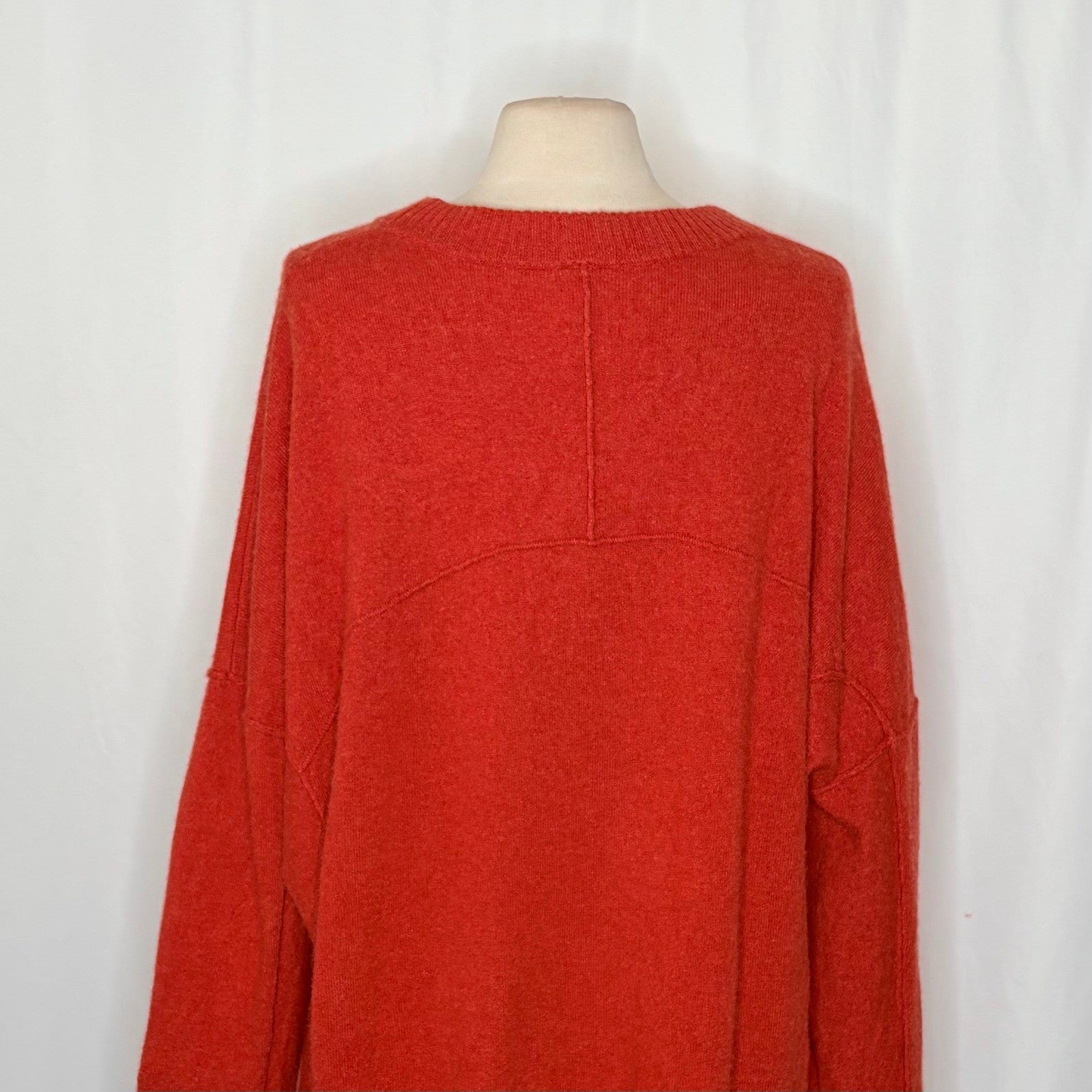 FREE PEOPLE Cashmere Mila Sweater Crew Neck Pullover Knit Oversized X-Large