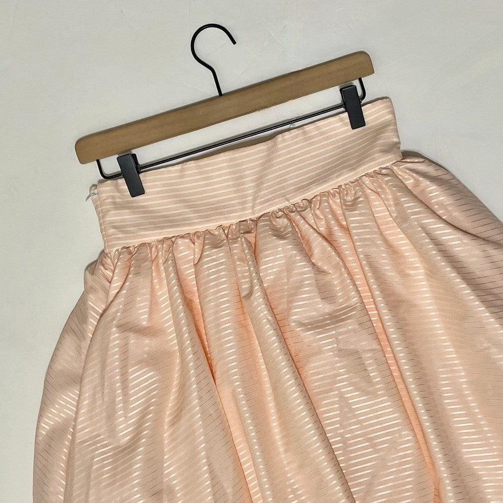 PETERSYN Lennon Bubble Mini Skirt Orange White Stripes Party Glam Flirty Medium