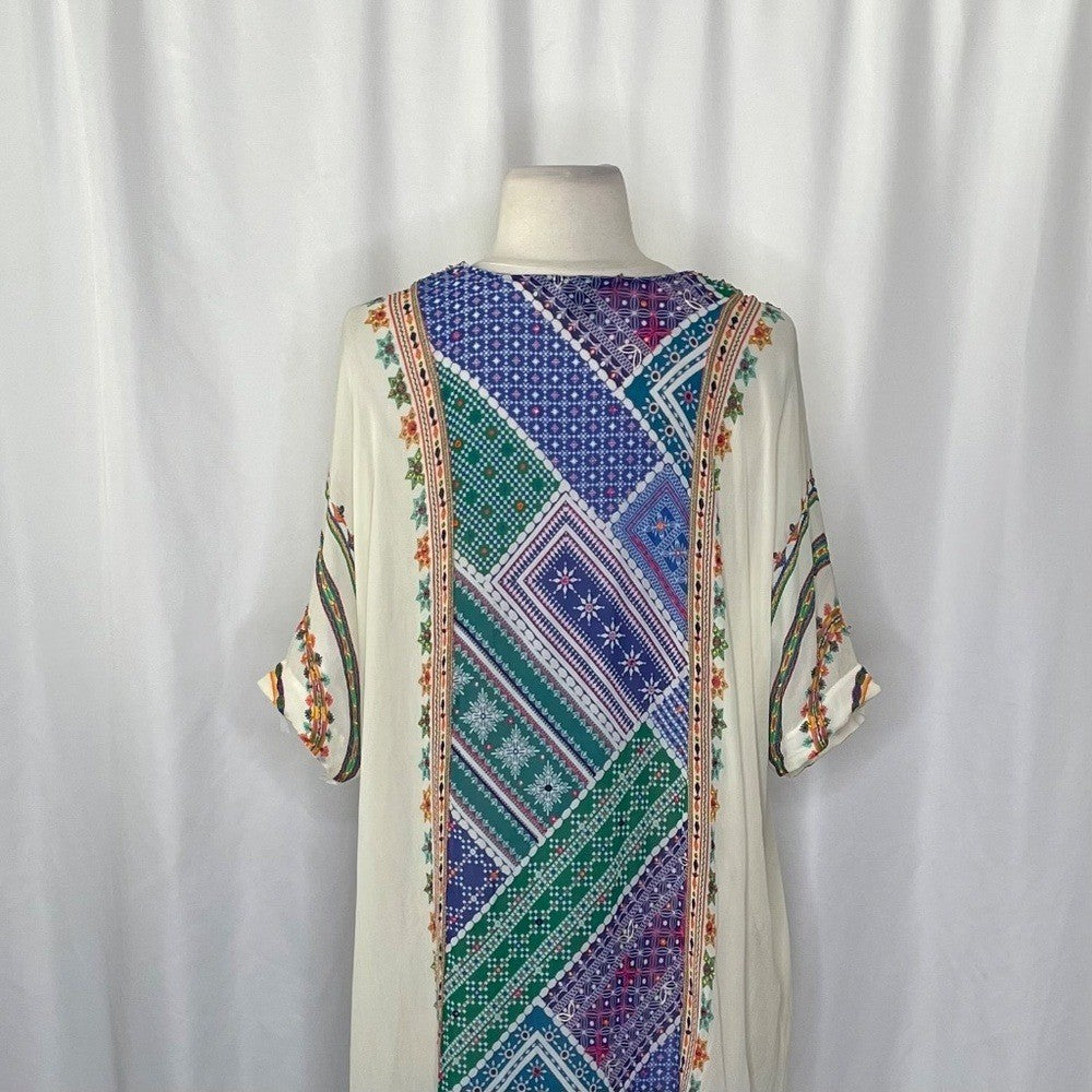 Anthropologie TANVI KEDIA Veena Beaded Caftan Beaded Mini Dress Bohemian Small