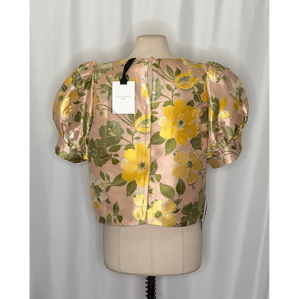NWT! Tuckernuck POMANDER PLACE Floral Lotus Jacquard Thea Blouse X-Large
