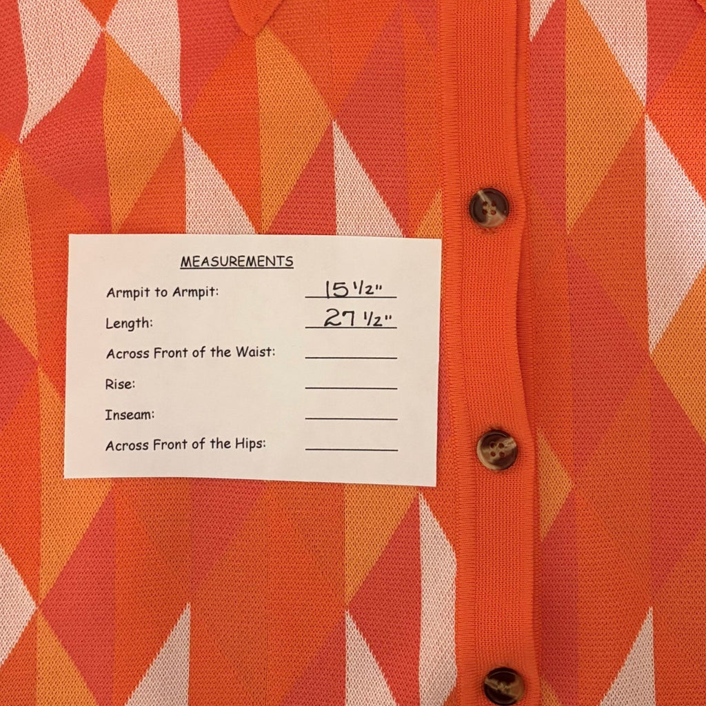 DODO BAR OR Orange Geometric Bodysuit Cutout Back Knit Colorful Cheeky 42 / US 4