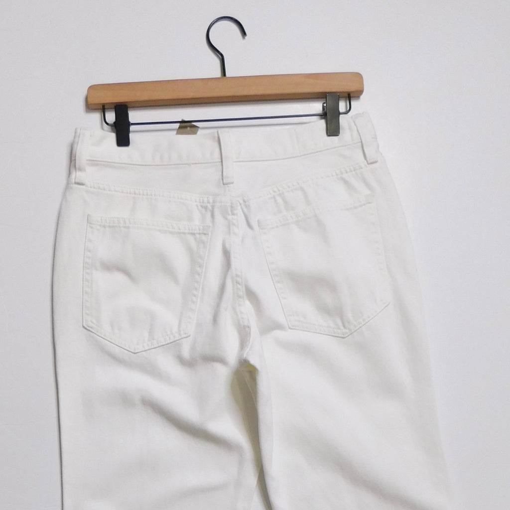 NWT!! J. CREW White '84 Slouchy Jeans Solid Button Fly Straight Legs Size 26