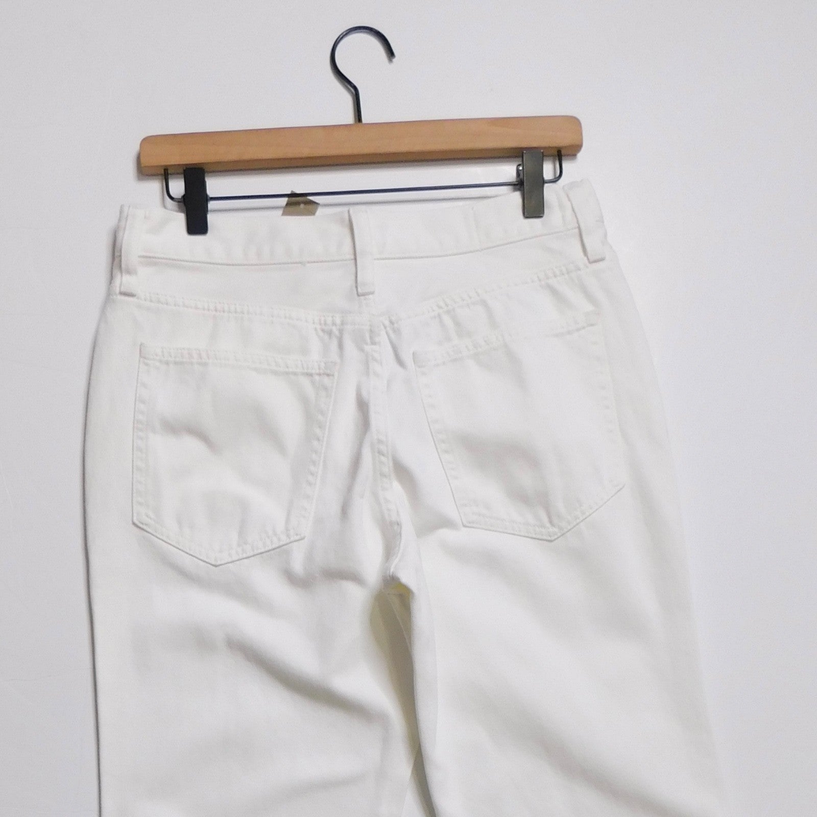 NWT!! J. CREW White '84 Slouchy Jeans Solid Button Fly Straight Legs Size 26