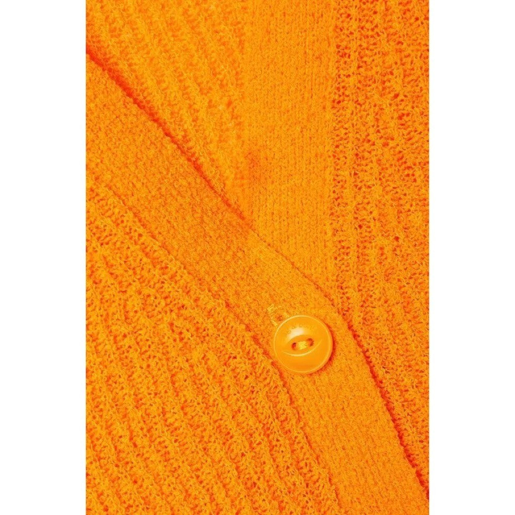 RAG & BONE Soleil Ribbed Cotton-Blend Cardigan Sweater Marigold Orange Small