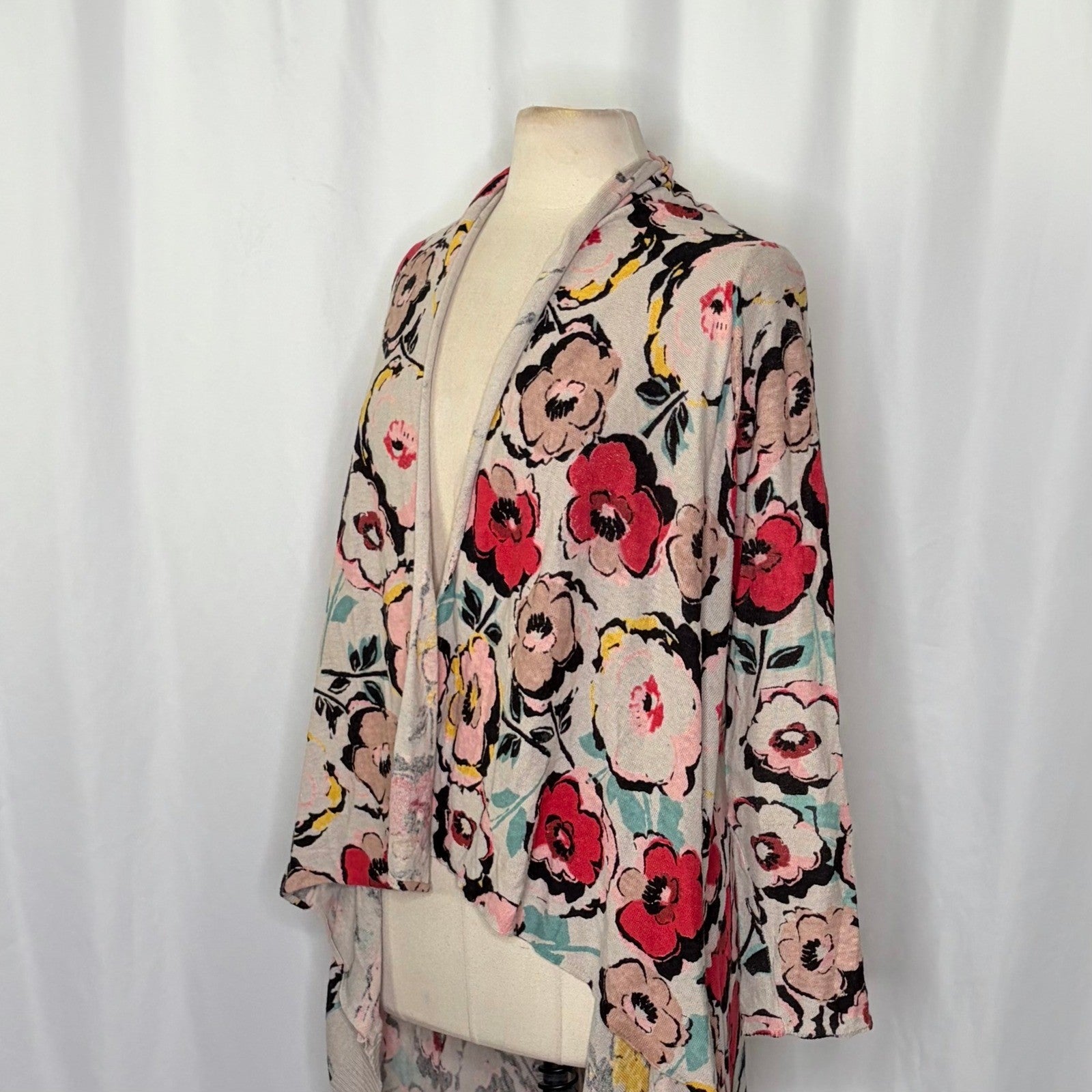 Anthropologie SPARROW Flora Exemplar Long Duster Cardigan Sweater Linen Medium