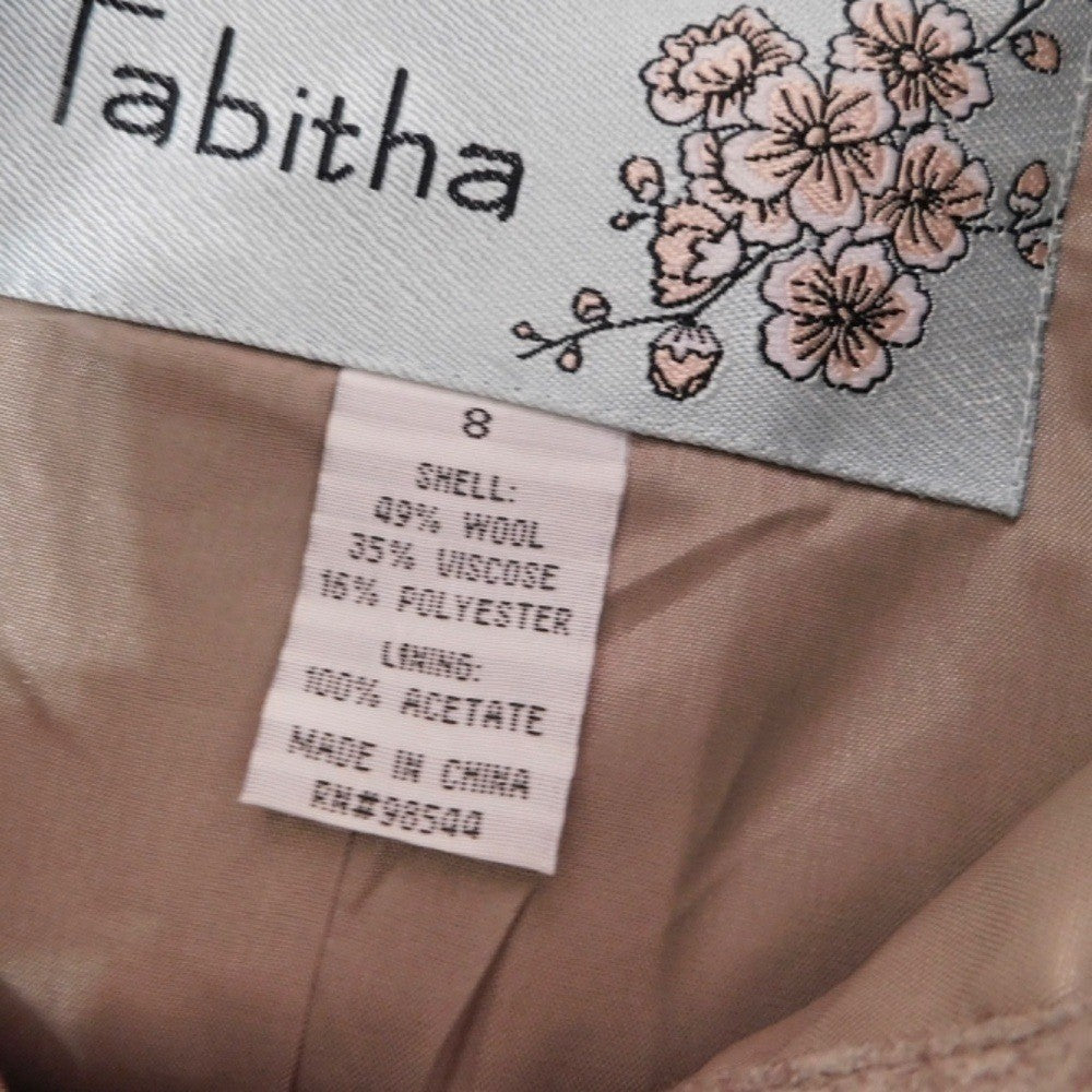 Anthropologie TABITHA Pleated As You Please Wool Blazer Jacket Pleats Size 8