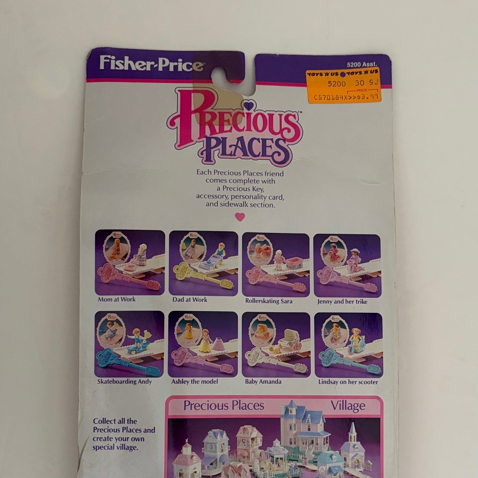 NEW!! Fisher Price PRECIOUS PLACES Friend Skateboarding Andy Key Dollhouse