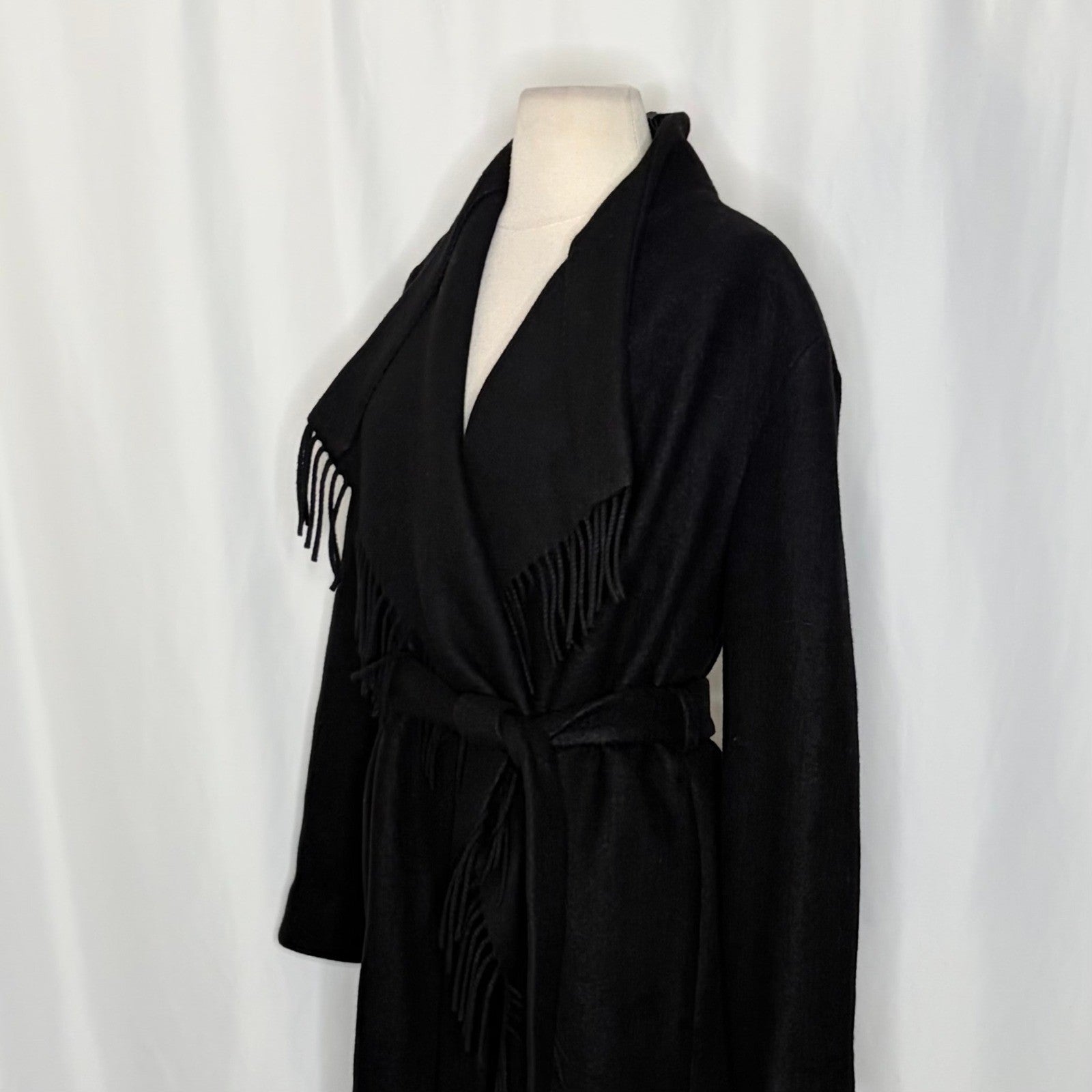 NWT!! IRO Nicky Wool Cashmere Blend Shawl Collar Long Sleeve Wrap Coat 34 XS