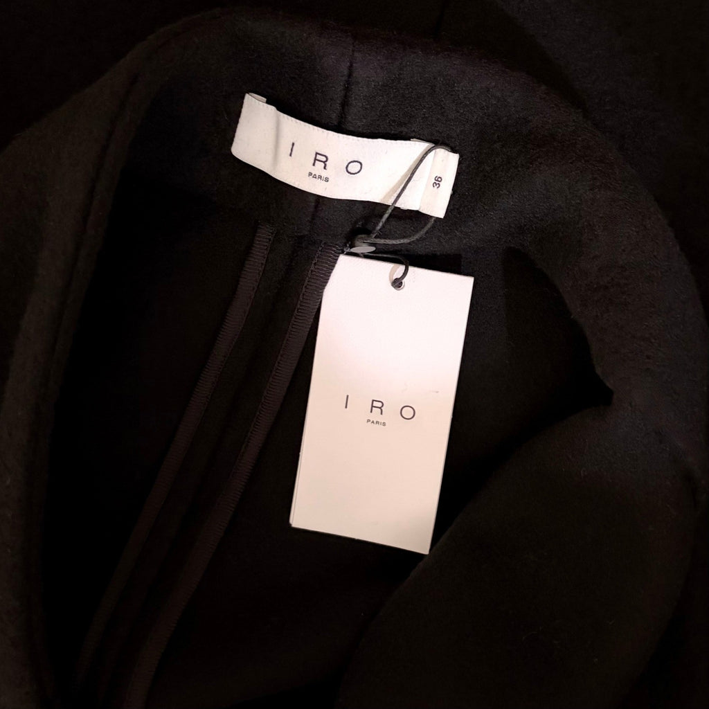 NWT!! IRO Nicky Wool Cashmere Blend Shawl Collar Long Sleeve Wrap Coat 36 Small