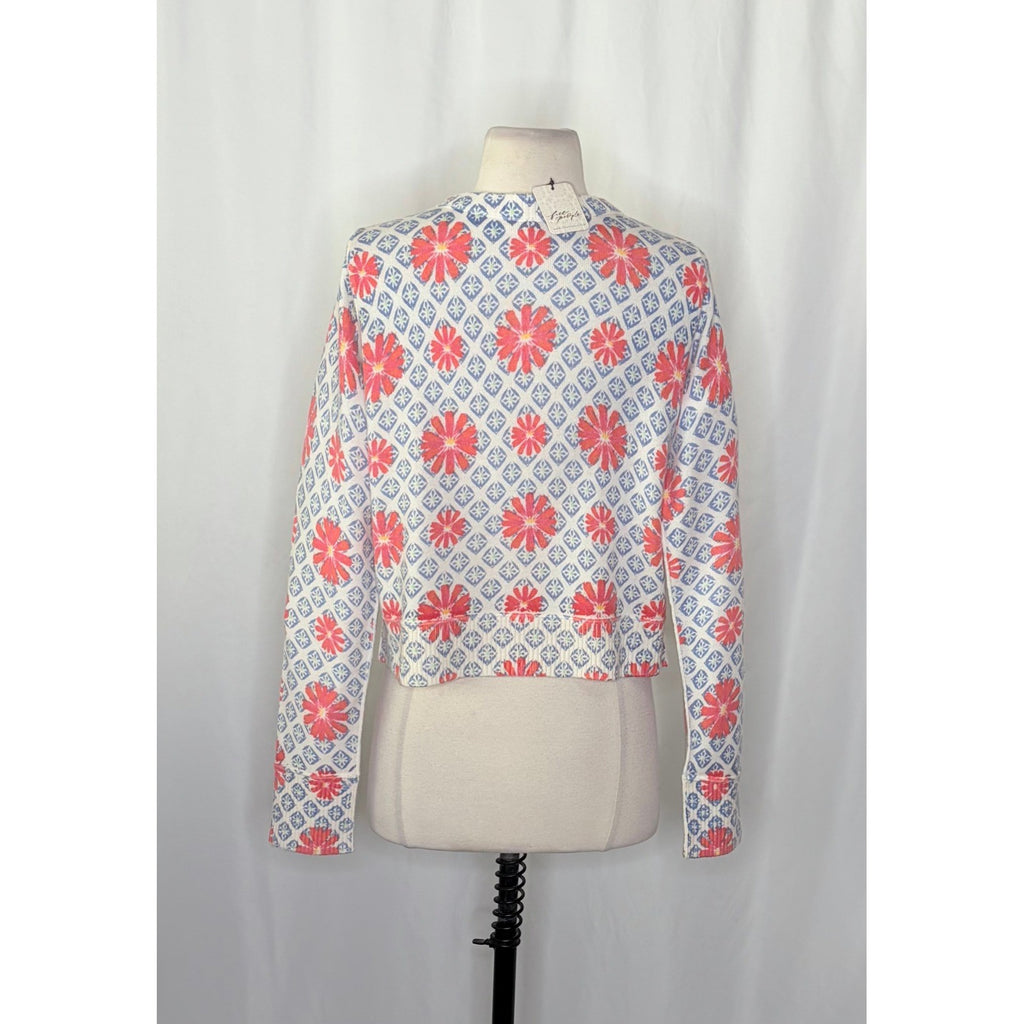 NWT!! FREE PEOPLE Nocturnal Patterned Cardigan Sweater Cardi Floral Small