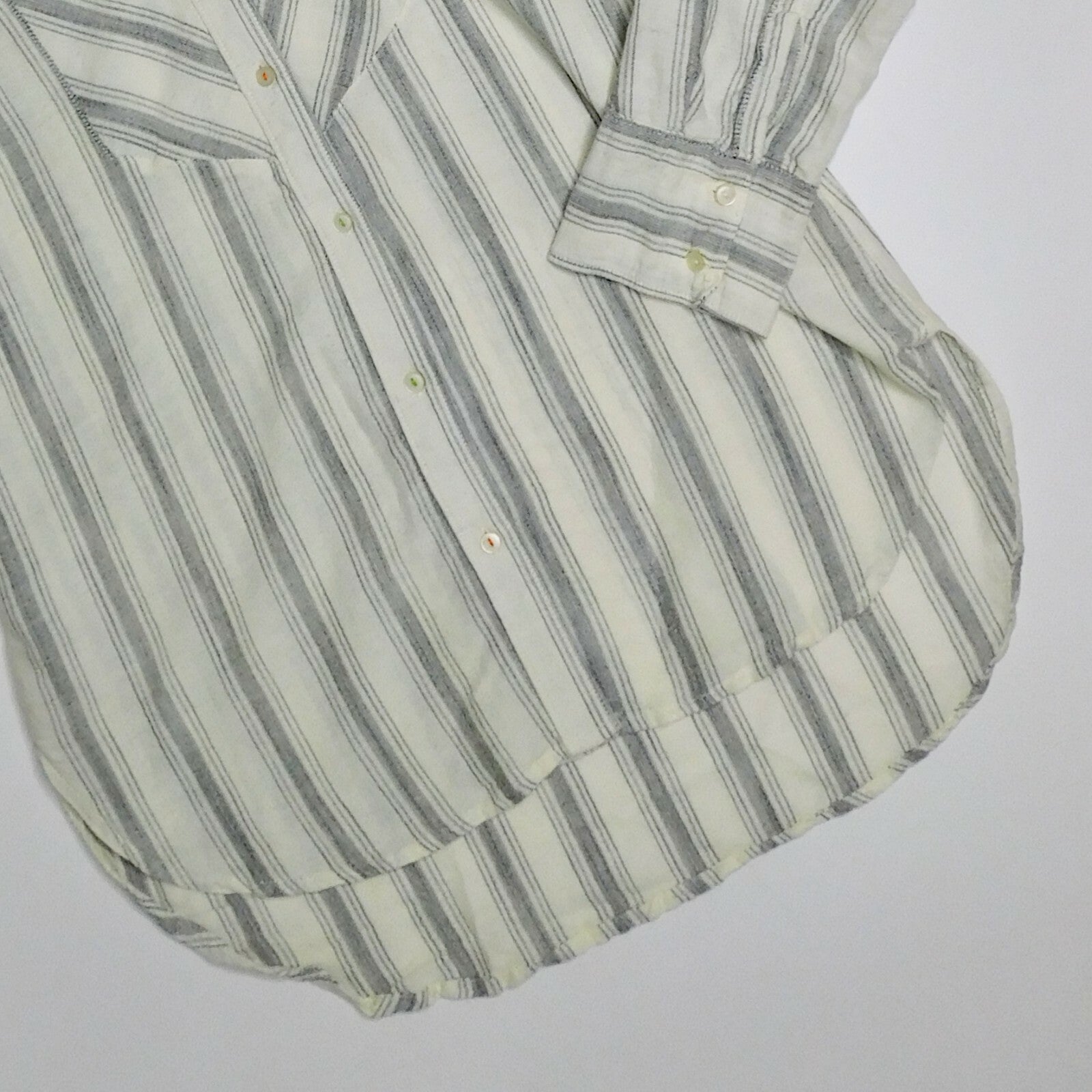NWT!! Anthropologie LILKA Windrift Stripe Button Down Shirt Top Cotton X-Small
