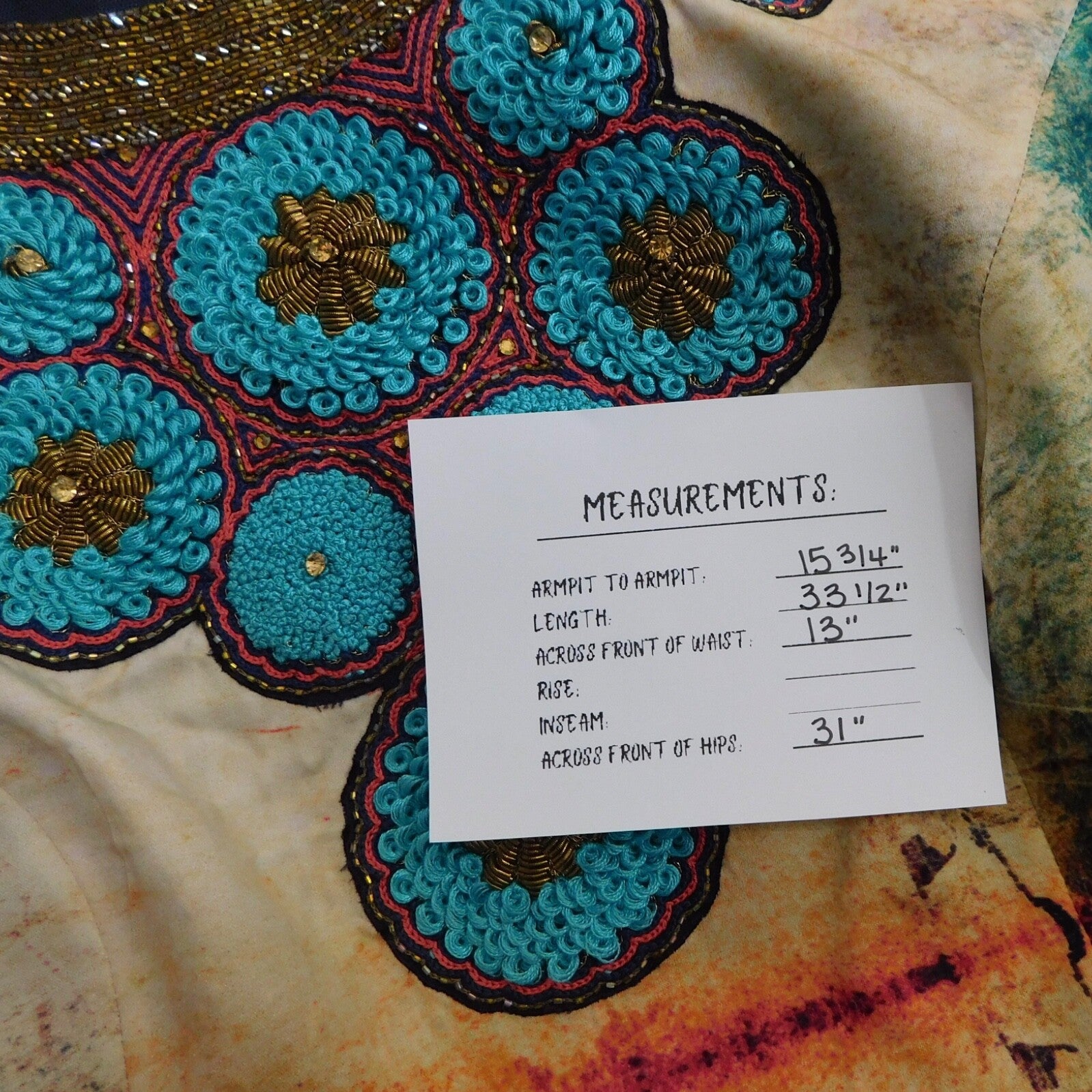 Anthropologie BHANUNI BY JYOTI Villette Dress Fit N' Flare Beaded Embellished 2