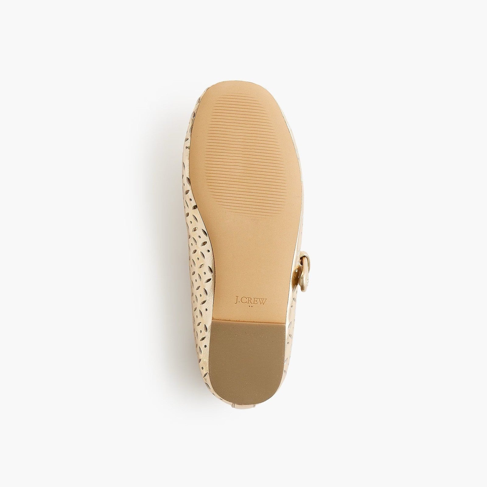 Girl's J. CREW Factory Perforated Metallic Mary Janes Shoes Buckles Party Size 4
