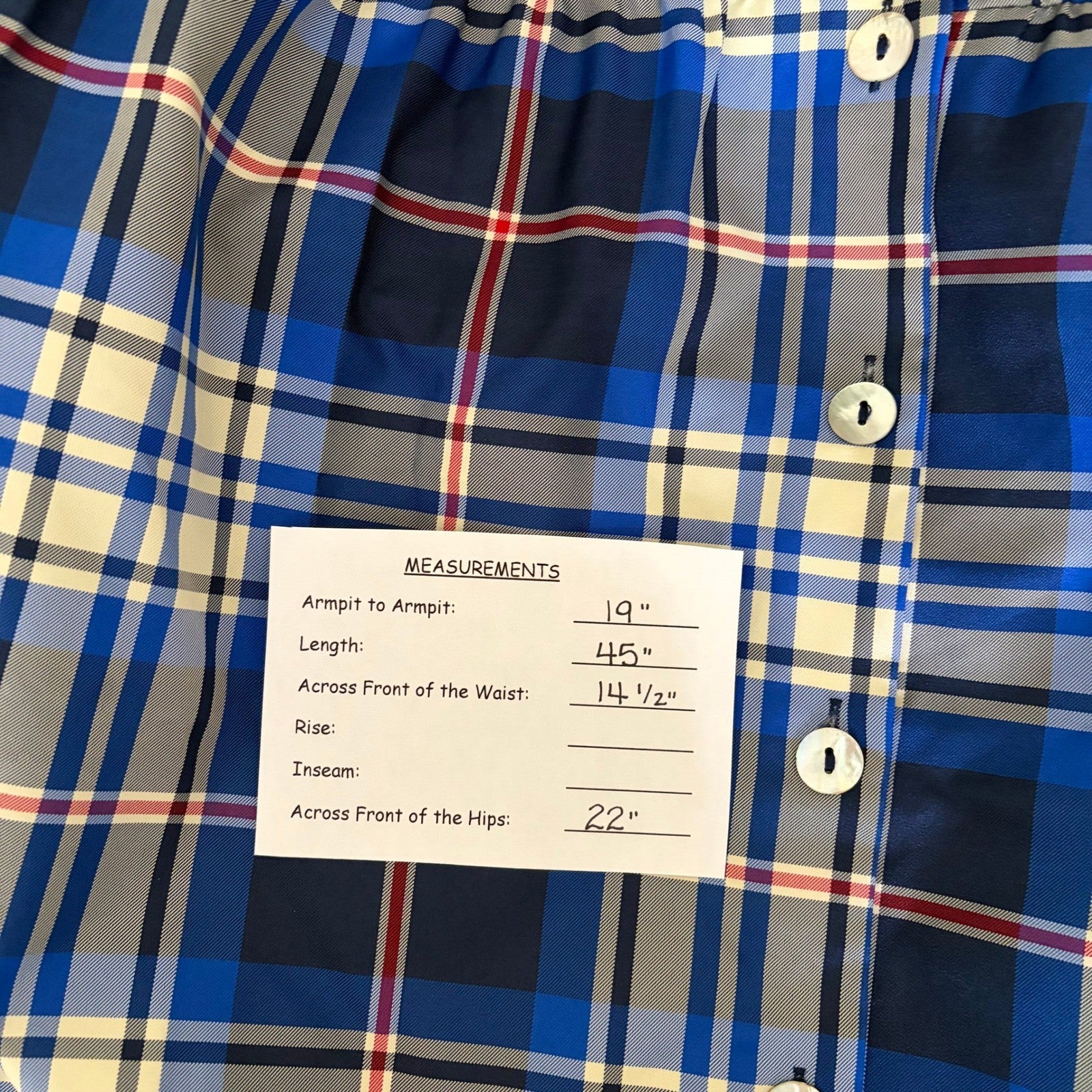 ZARA Blue Plaid Taffeta Dress Belted Tie Waist Midi Buttondown Preppy Small