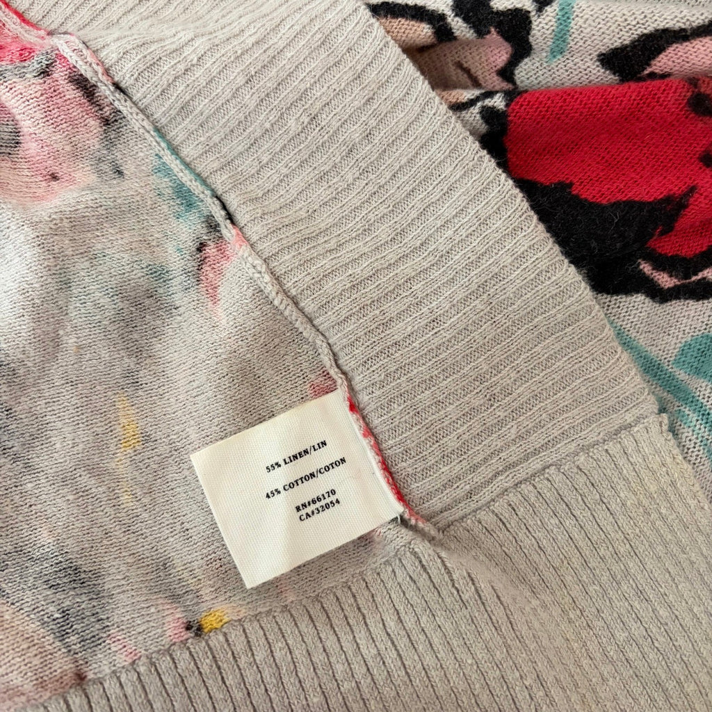 Anthropologie SPARROW Flora Exemplar Long Duster Cardigan Sweater Linen Medium