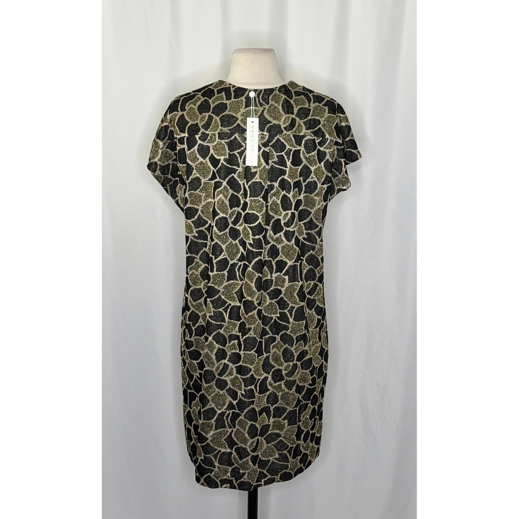 NWT!! TRINA TURK Hasil 2 Short-Sleeve Shift Dress Vacation Party Glam Medium