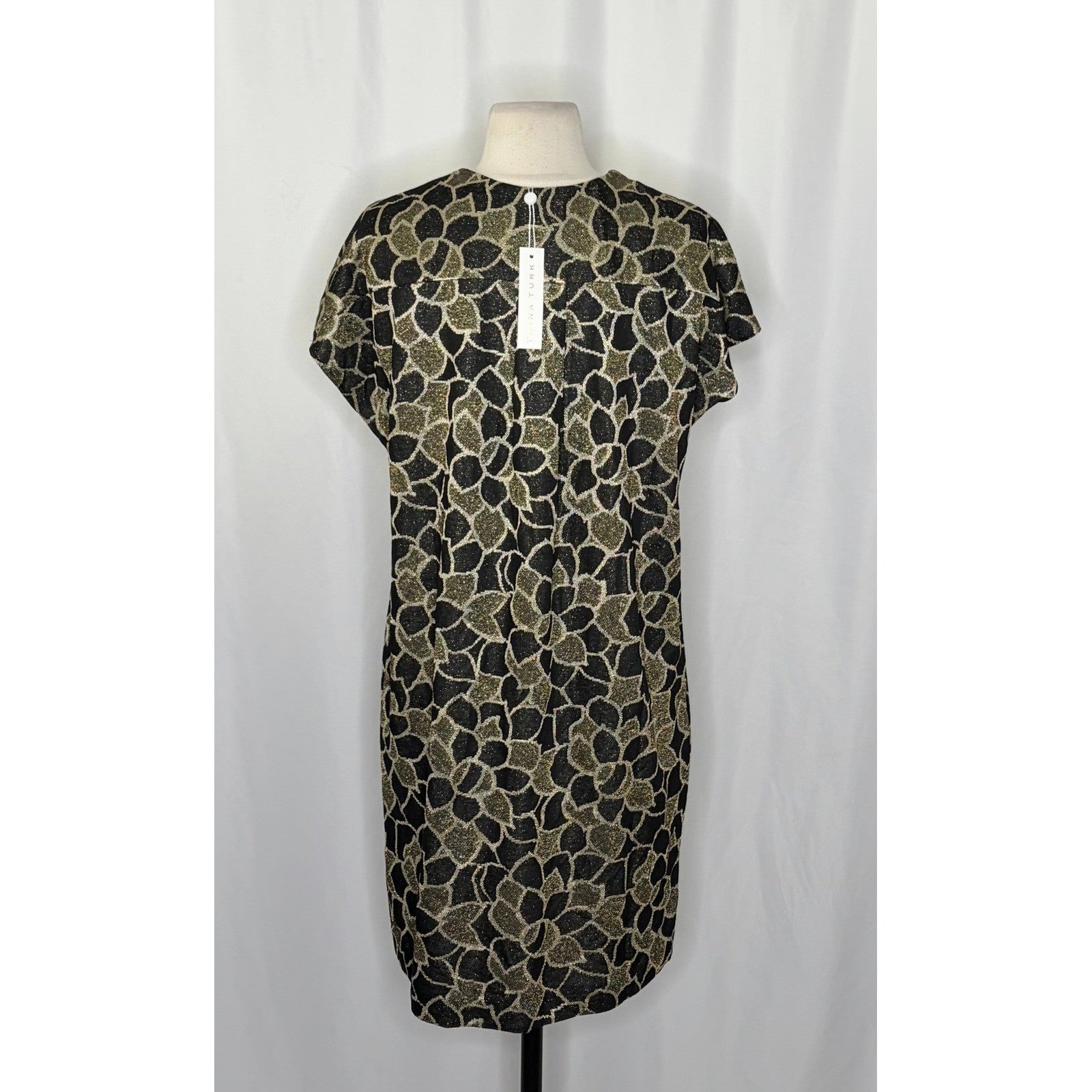 NWT!! TRINA TURK Hasil 2 Short-Sleeve Shift Dress Vacation Party Glam Medium