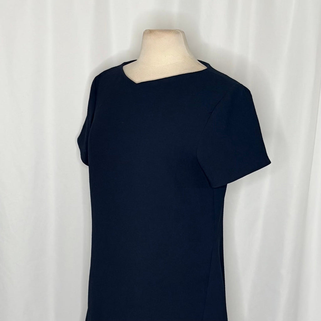 MM LAFLEUR The Eliza Dress Staccato Galaxy Blue Navy Short Sleeves Retro Medium